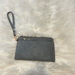 Gray Wristlet Clutch